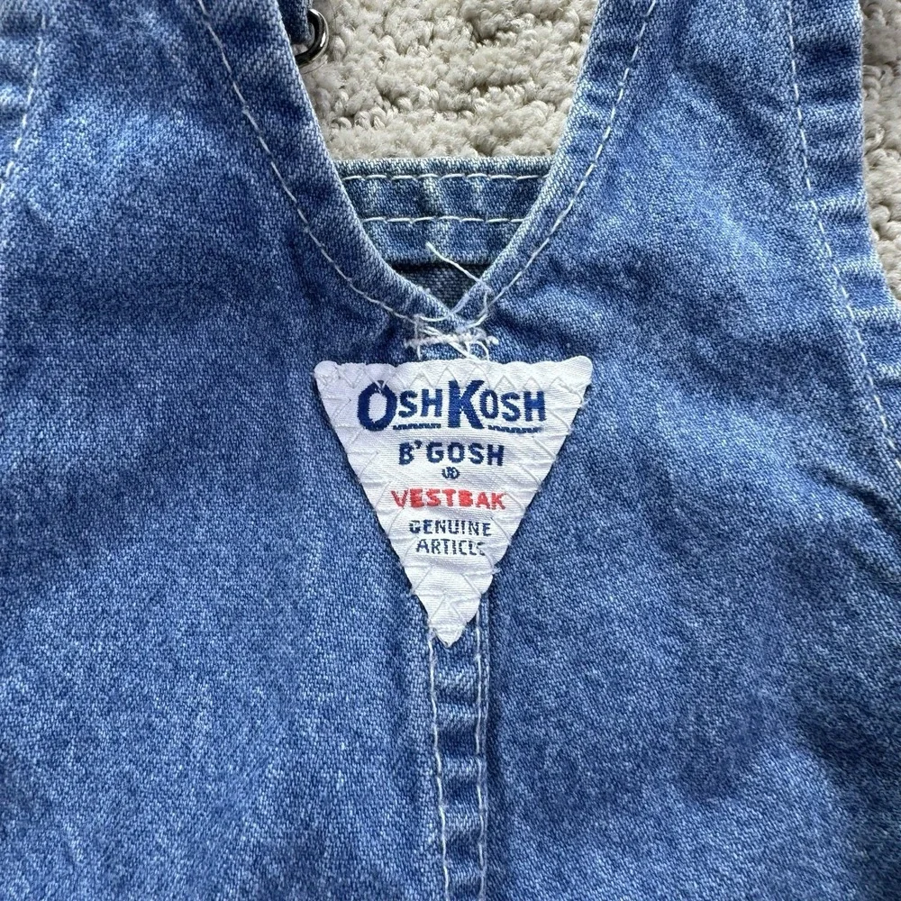 Vintage 90's Oshkosh B'Gosh Denim‎ Overalls 6-9 Months